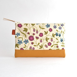 Zipper pouch（M) - Liberty "Mirabelle" Camel [468] 第2張的照片