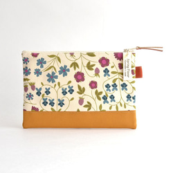 Zipper pouch（M) - Liberty "Mirabelle" Camel [468] 第3張的照片