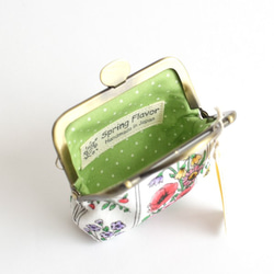 Unique frame pouch(S) - Vintage "Wildflower" white [551] 第4張的照片