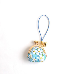 Tiny kiss lock purse with strap - Petal Wish B / Blue [145] 第2張的照片