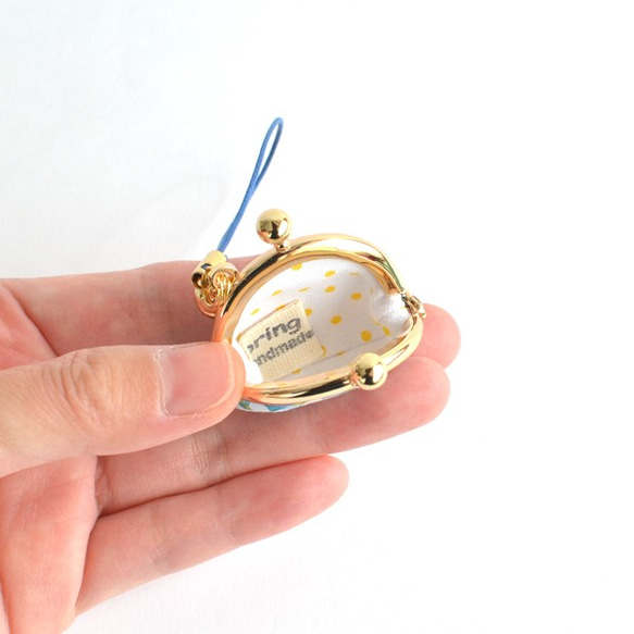 Tiny kiss lock purse with strap - Petal Wish B / Blue [145] 第4張的照片