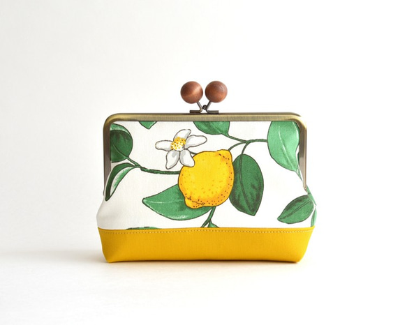 口金包 - Kiss lock cosmetic pouch (L) Lemon [206] 第3張的照片