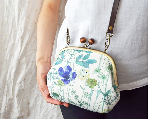 {SALE} Mini shoulder bag - Liberty "Irma" blue [995] 第1張的照片