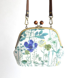 {SALE} Mini shoulder bag - Liberty "Irma" blue [995] 第2張的照片