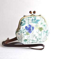 {SALE} Mini shoulder bag - Liberty "Irma" blue [995] 第3張的照片