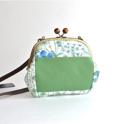 {SALE} Mini shoulder bag - Liberty "Irma" blue [995] 第4張的照片