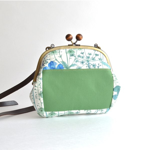 {SALE} Mini shoulder bag - Liberty "Irma" blue [995] 第4張的照片