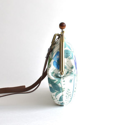 {SALE} Mini shoulder bag - Liberty "Irma" blue [995] 第5張的照片