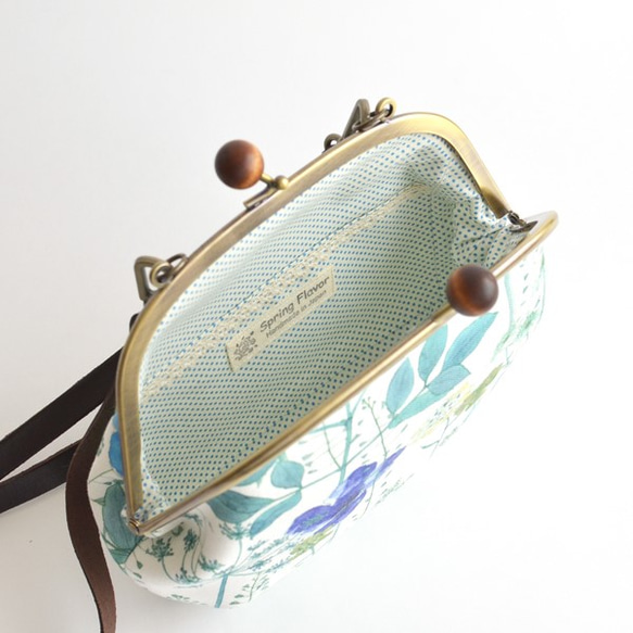 {SALE} Mini shoulder bag - Liberty "Irma" blue [995] 第8張的照片