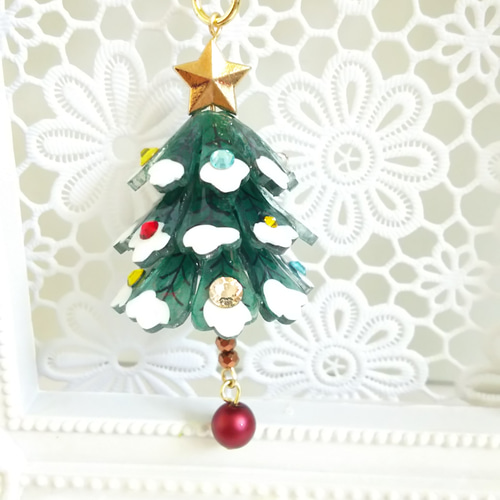 プラバンシリーズ⑨ クリスマスツリーのキーホルダー
