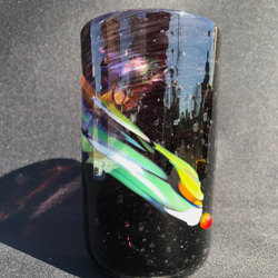 麻炭ガラス『流星・夜空』タンブラー桐箱入り ビアグラス・ジョッキ