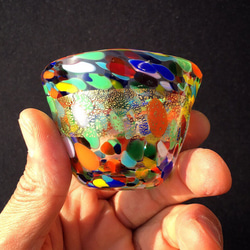 麻炭ガラス・ランプシェード『10cm』虹色 球体 E17ソケット (ヒマラヤ