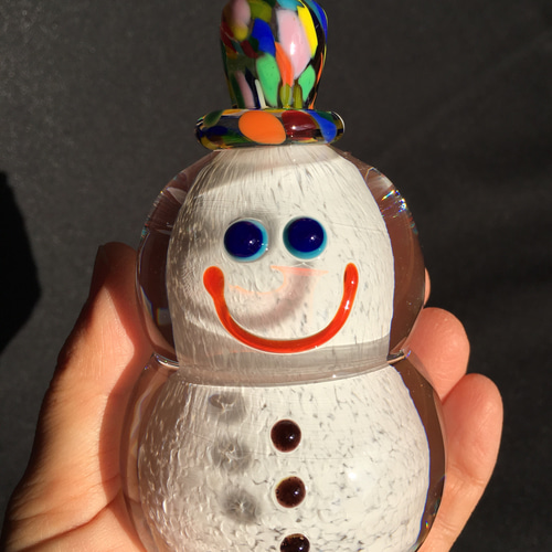 Snow Man⛄ガラス雪だるま その他置物 YUGEN GLASS 通販 345401