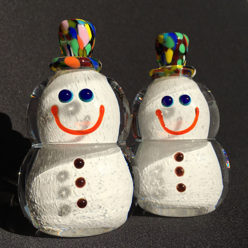 Snow Man⛄ガラス雪だるま その他置物 YUGEN GLASS 通販 345401