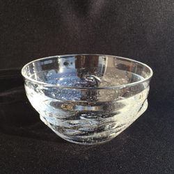 麻炭ガラス『さざなみ 深小鉢』 2枚目の画像