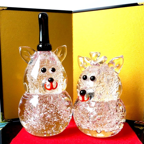 Creema限定屏風&黒台付き》『犬神雛』 その他置物 YUGEN GLASS 通販