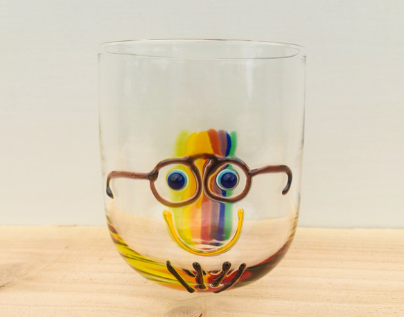 虹色 Papa Smile Glass 2枚目の画像