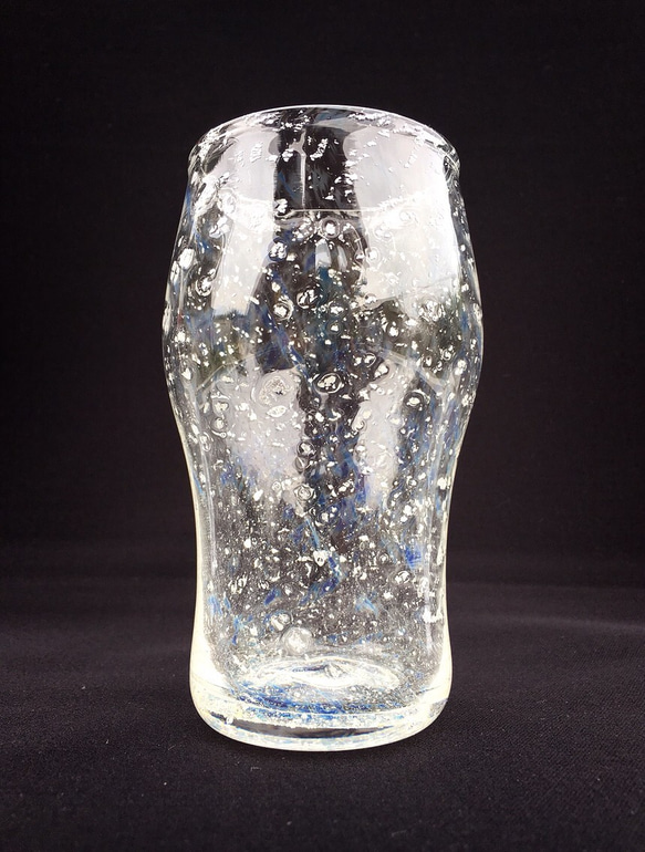 麻炭ガラス『オーロラ銀河（重厚系ビール用)』 3枚目の画像