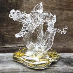 白龍』/ガラスの龍/オブジェ/縁起物 その他置物 YUGEN GLASS