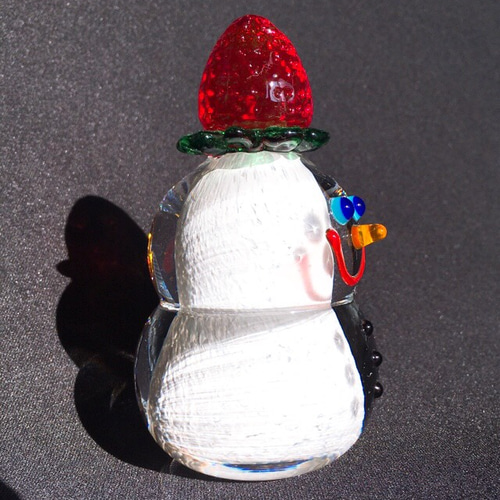 ⛄『苺が大好き雪だるま』 その他置物 YUGEN GLASS 通販 6746368