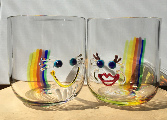 虹色Grandpa Smile Glass 5枚目の画像