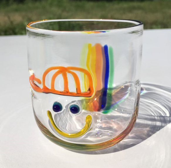 ⭐︎虹色 キャップBoy Smile Glass 2枚目の画像