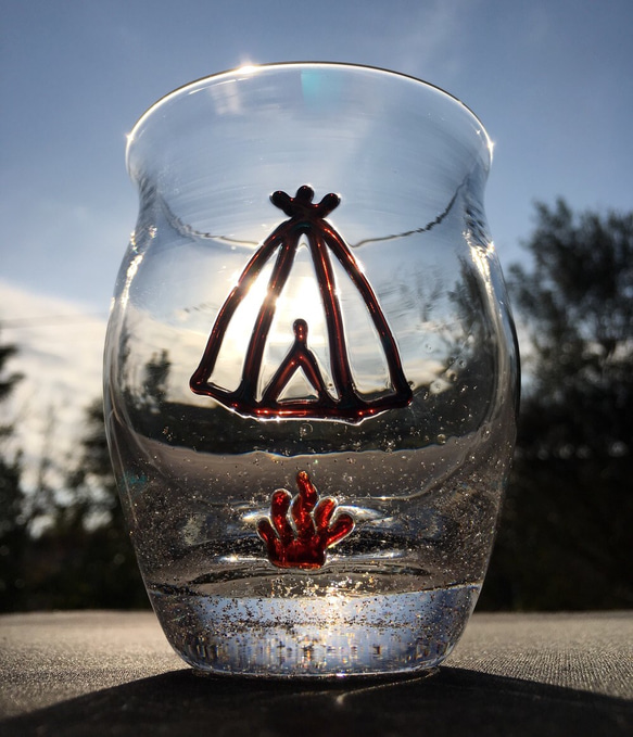 キャンプファイヤーグラス(九十九里浜の海砂入り)／Campfire glass 1枚目の画像