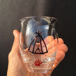キャンプファイヤーグラス(九十九里浜の海砂入り)／Campfire glass 2枚目の画像