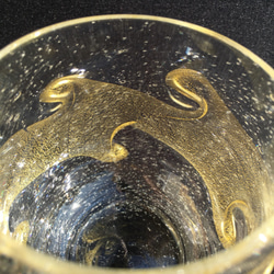 麻炭ガラス『Golden Wave ウイスキーグラス(ヒマラヤ産原種 麻炭使用）』 3枚目の画像