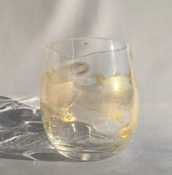 麻炭ガラス『Golden Wave ウイスキーグラス(ヒマラヤ産原種 麻炭使用）』 6枚目の画像