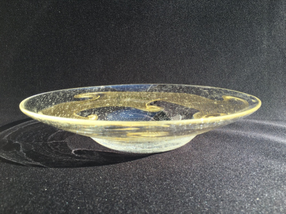 麻炭ガラス『Golden Wave 平鉢(ヒマラヤ産原種の麻炭使用)』 3枚目の画像
