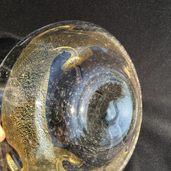 麻炭ガラス『Golden Wave 平鉢(ヒマラヤ産原種の麻炭使用)』 4枚目の画像