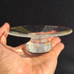 麻炭ガラス『コンポート小(4寸)ヒマラヤ産原種 麻炭使用』受注制作 6枚目の画像