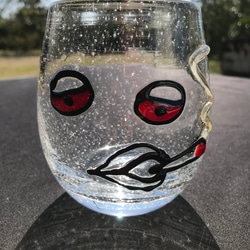麻炭ガラス『パーリーピーポー01 ウイスキーグラス』桐箱付き 5枚目の画像