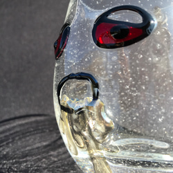 麻炭ガラス『パーリーピーポー02　ウイスキーグラス』桐箱付き 3枚目の画像