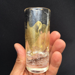 麻炭ガラス『Golden Wave ショットグラス・60ml(ヒマラヤ産原種 麻炭使用)』 1枚目の画像