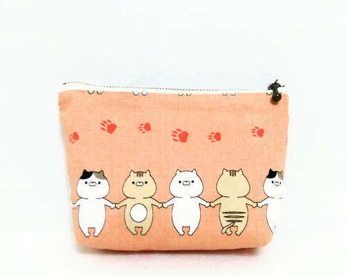 送料無料】ミニポーチ☆おかえり園田くんサーモンピンク ポーチ