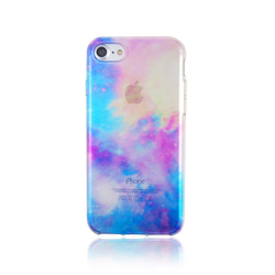 iPhone 6 / 6s / 7/8透明軟包空間圖案Galaxy Light Blue Mat Tone 第2張的照片