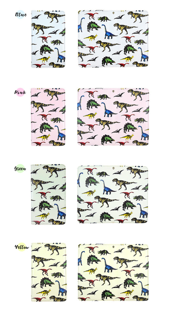 [智能手機，Andr​​oid·相應的每個模型]恐龍圖案手帳式外殼 第3張的照片