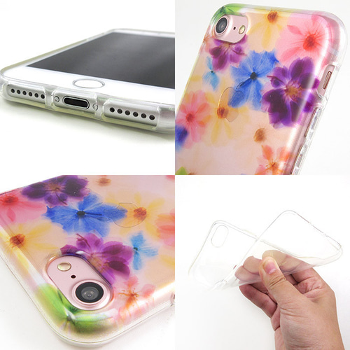 選べる機種】押し花風 クリアソフトスマホケース iPhoneケース・カバー