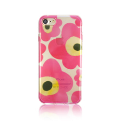 iPhone 6 / 6s / 7/8花卉圖案粉紅色墊透明軟包 第3張的照片