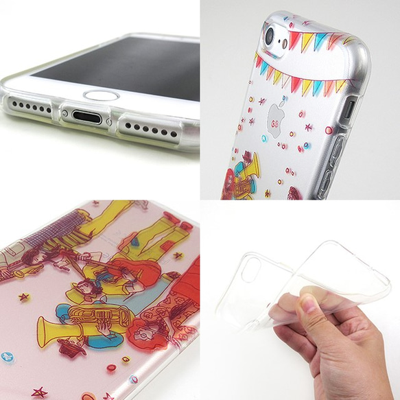 iPhone 6 / 6s / 7/8 Clear Soft Case Music Corps Pattern Musical 第5張的照片