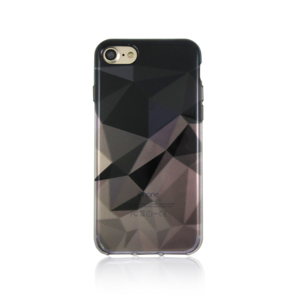 iPhone 6 / 6s / 7/8幾何圖案黑色墊透明軟包 第3張的照片