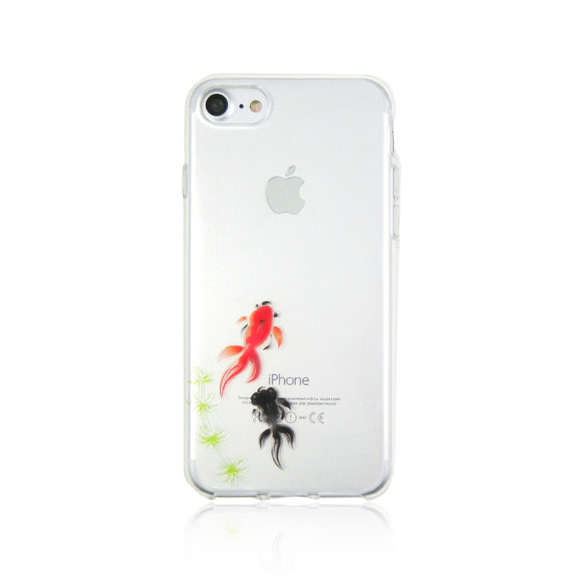 iPhone 6 / 6s / 7/8金魚圖案日式透明軟包 第1張的照片