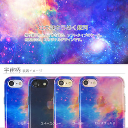 iPhone 6 / 6s / 7/8透明軟包空間圖案Galaxy Blue Mat Tone 第4張的照片