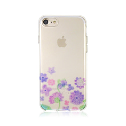 iPhone 6 / 6s / 7/8花朵鉤針編織透明軟包，溫和針織 第2張的照片