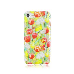 iPhone 6 / 6s / 7/8明亮的鬱金香和五顏六色的蝴蝶春天智能案例 第1張的照片