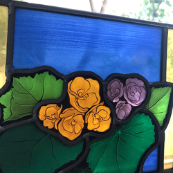 絵付けstained glass/ベゴニア 4枚目の画像