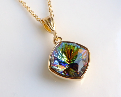 Birthstone ペンダント, スクエア・カット, 5月, グリーン