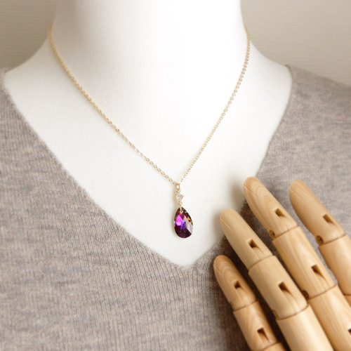 レア！ボルケーノ｜上品サイズ しずく型高品質クリスタル・シンプル  